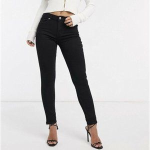 ZARA Jeans Black Denim Skinny Super High Rise Fit
